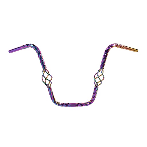 Handlebar Square Twisted w/Cage 16" 25.4mm Neo Chrome